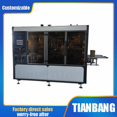 quality  Dual-station takeout and fast food intelligent curling paper bowl and paper plate forming machine factory